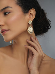 14k Gold Plated Shell Drop Earring