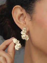 Chunky Crinkled Fan Statement Earrings