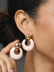 Pink Round Earring