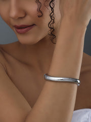 Thin Silver Bangle Perfect for Stacking