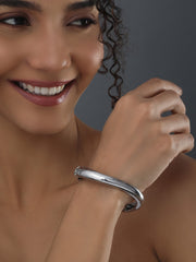 Thin Silver Bangle Perfect for Stacking