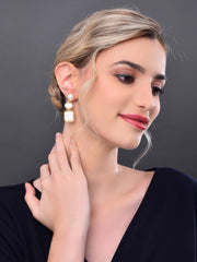 Geometric Pearl Earrings