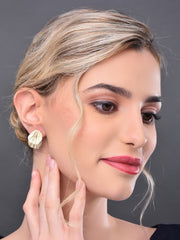 Golden stud earring