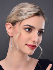 Contemporary Fish Hook Drop Earring