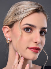 Brown drop earring