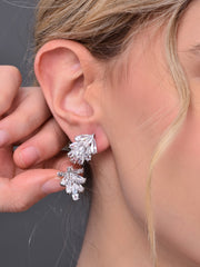 Shrub shaped Ad stone Silver studs