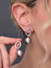 Silver Plated Pearl Drop Earring