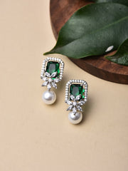 Green Pearl Stud Earring