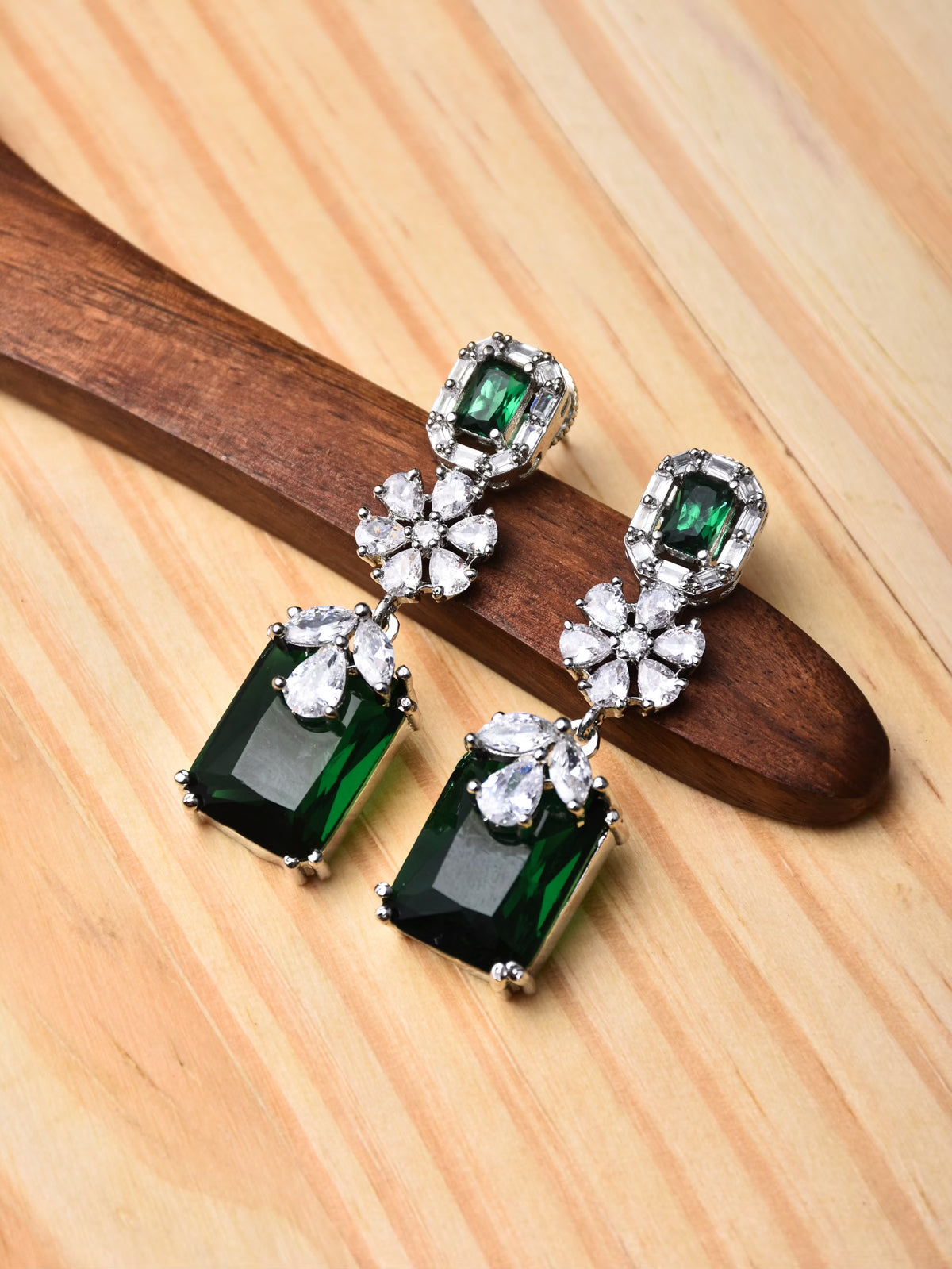 Emerald Edge Earrings