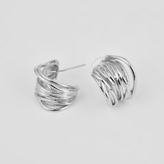 Silver Semi hoop Earring