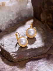 18k Gold Plated Pearl Drop Earring