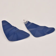 Enamel Blue Triangle Shape Earring