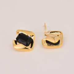 Black Stud Earring