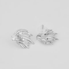 Modern Wind Earring in Silver