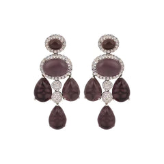 Glisterious Purple Dangler Earrings