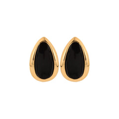 Black enamel Stud Earring