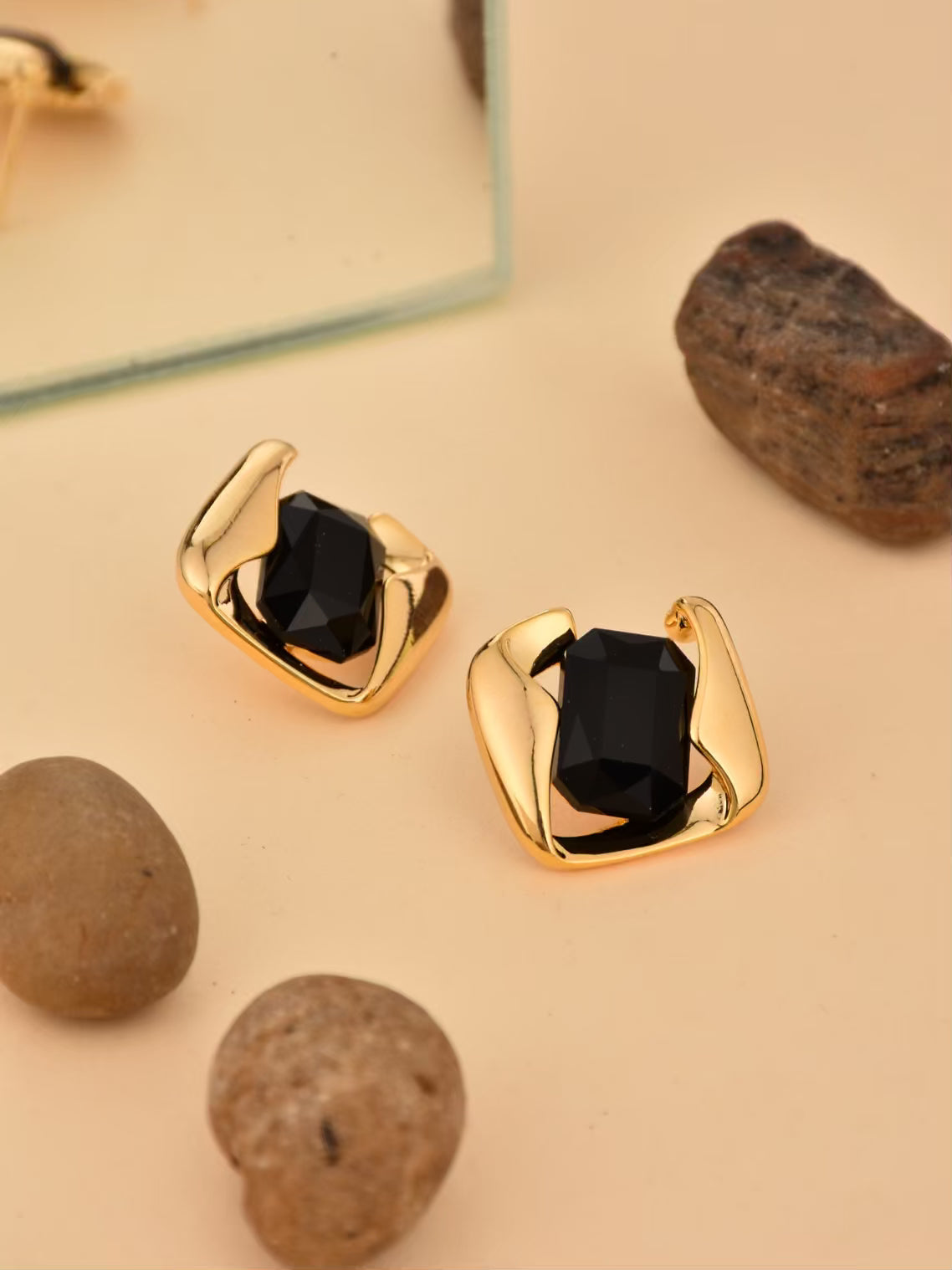 Black Stud Earring