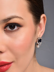 Sapphire Blue Pear  Stud Earring