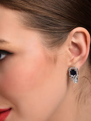 Sapphire Blue Pear  Stud Earring