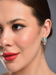 Mint Green Pearl  Stud Earring