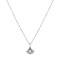 Silver Pearl Shell Pendant Necklace