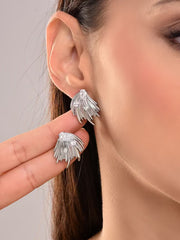 Modern Wind Earring in Silver