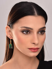 Green Crystal Drop Earring