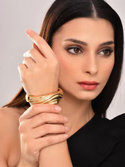 Waved Gold Bangle