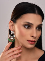 Emerald Green Kundan Earrings