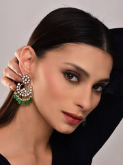 Emerald Green Kundan Earrings