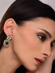 Emerald Kundan Drop Earring