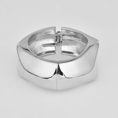 Cushion Shaped Silver Bangle