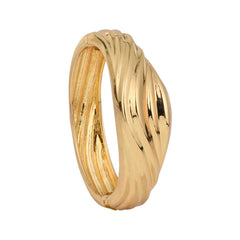 Waved Gold Bangle