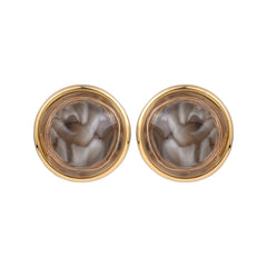 Tiger Eye Round Stud Earring