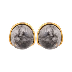 Tiger Eye Oval Stud Earring