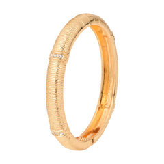 Brushed Stripe Gold bangle