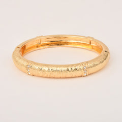 Brushed Stripe Gold bangle