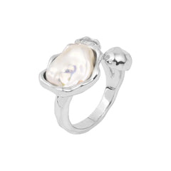 Adjustable 3 Baroque Pearl Ring