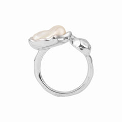 Adjustable 3 Baroque Pearl Ring