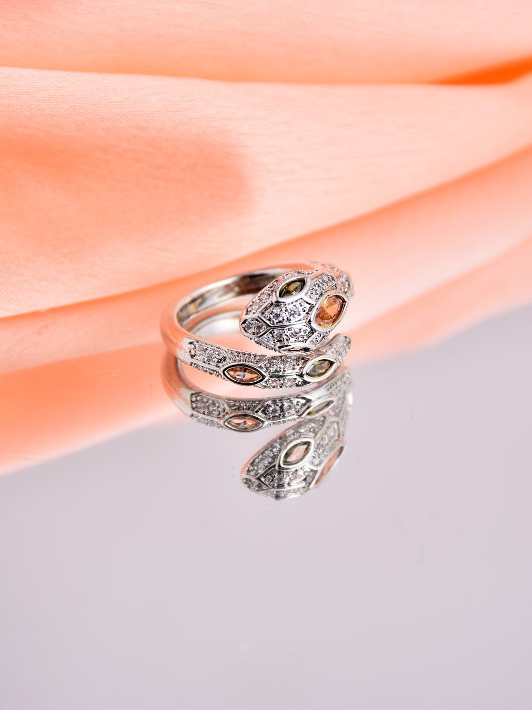 Serpent Shaped Adjustable Ring