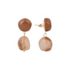 Coffee coloured drop earring