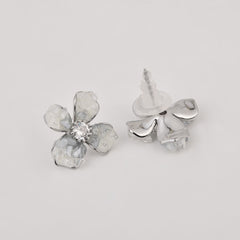 Crystal Flower Earring champaign