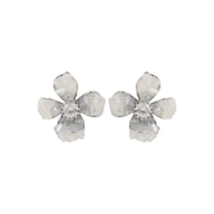 Crystal Flower Earring champaign