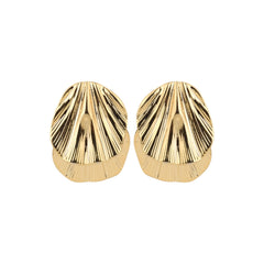 Golden stud earring