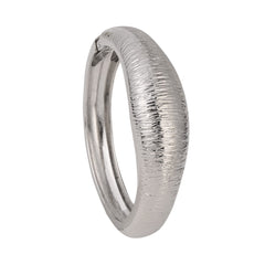 Brushed Stripe Silver bangle