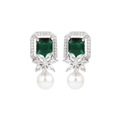 Green Pearl Stud Earring