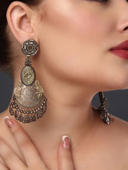 Oxidised Plated Dangler Earring