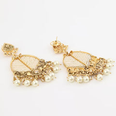 Golden Pearl Dangling Earring